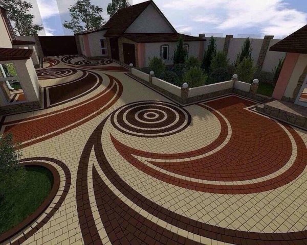 Плитка тротуарная 200х100х40 укладка