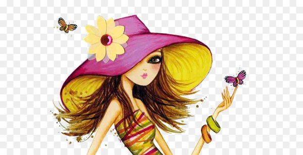 Девушка в шляпке картина