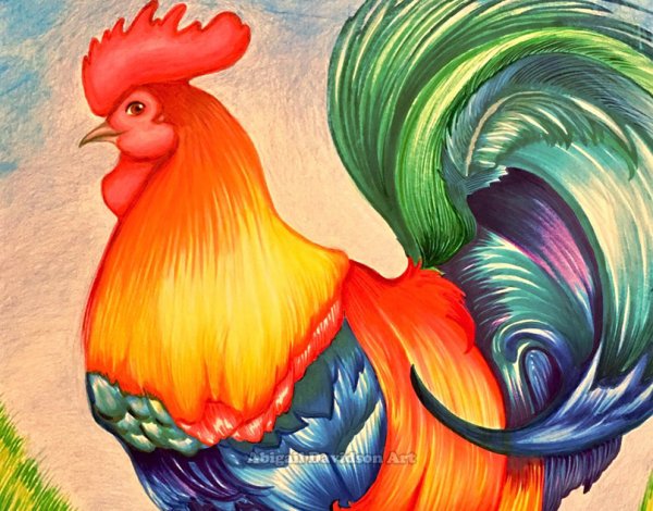 Рисование петушок
