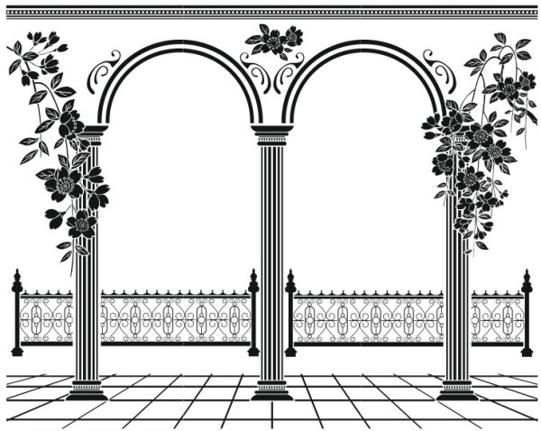 Трафарет колонны