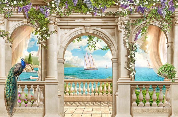 Арка с павлинами