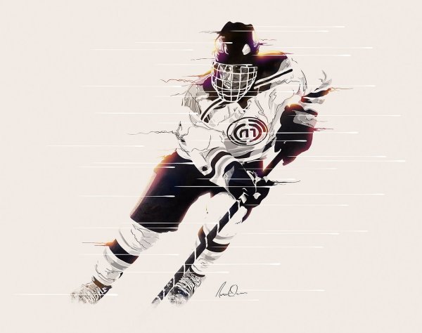 Эскиз хоккеиста