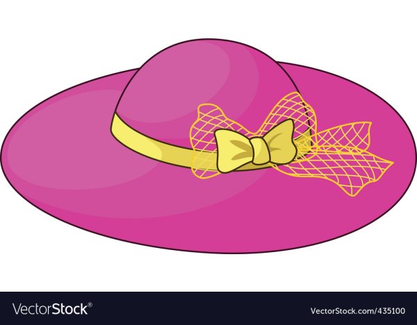 Розовая шляпа мультяшная