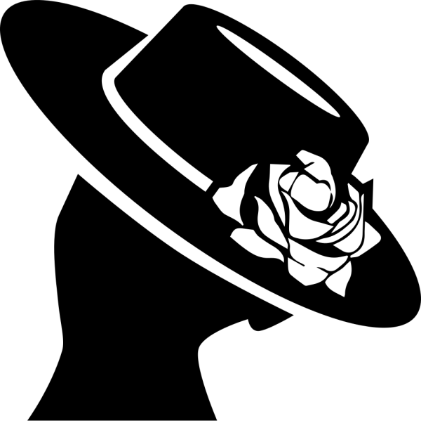 Женский силуэт в шляпе