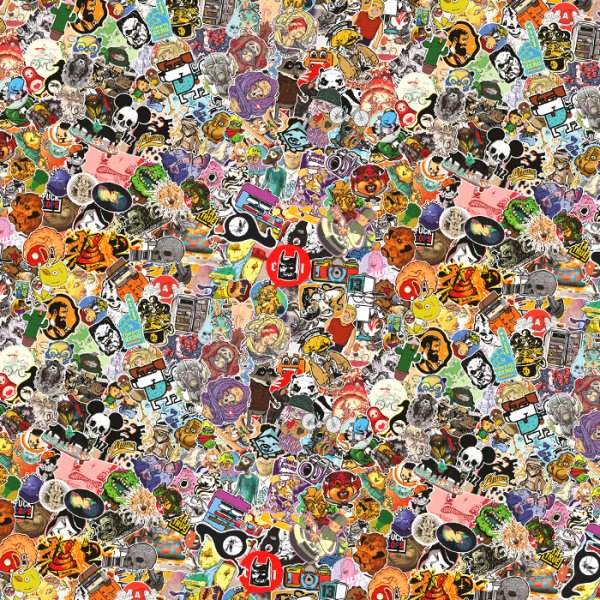 Много картинок на одном листе