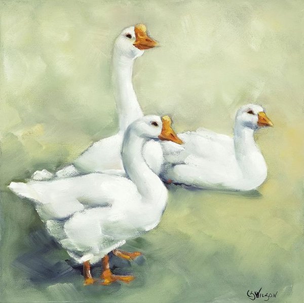 Картина три гуся