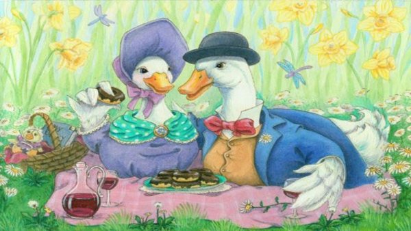 Милые гуси арт