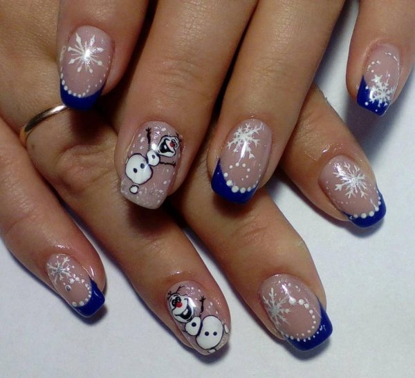 Новогодние ногти для начинающих