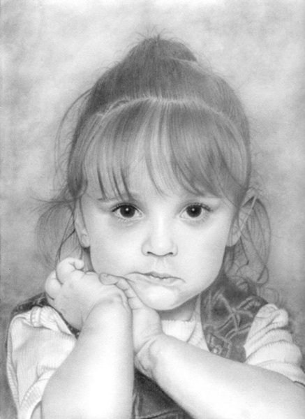 Портрет ребенка карандашом