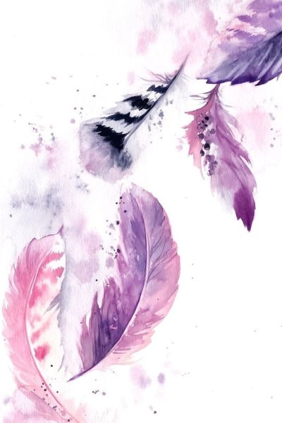 Перо цветное эскиз