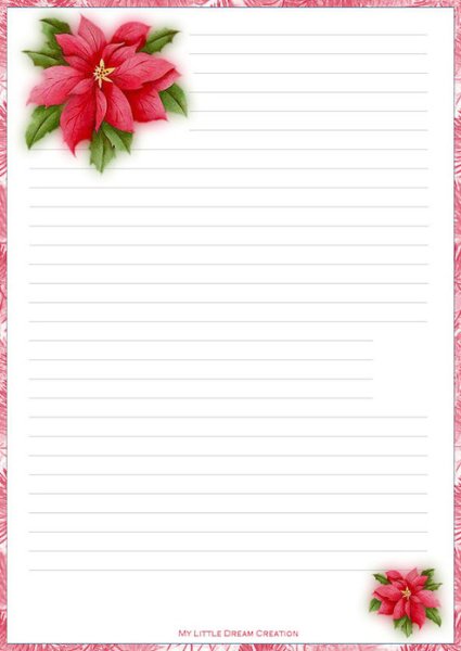 Красивый лист для письма