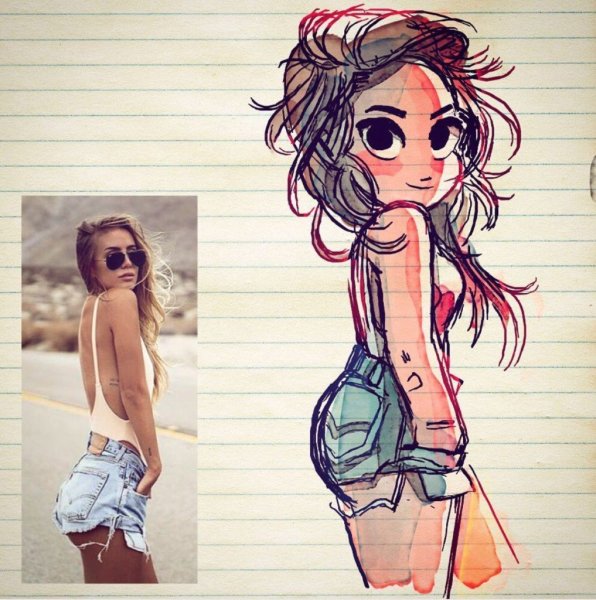 Девочка в мультяшном стиле