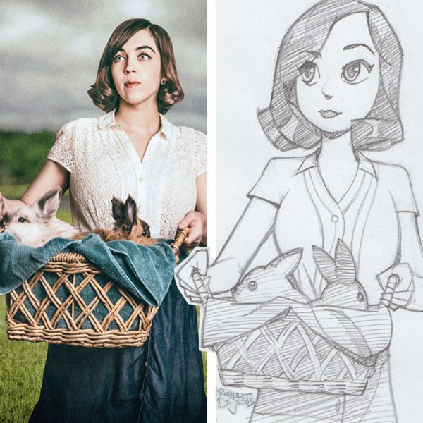 Разные стили рисования волос