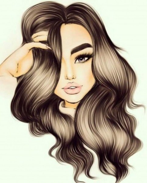 Нарисованные девушки блондинки