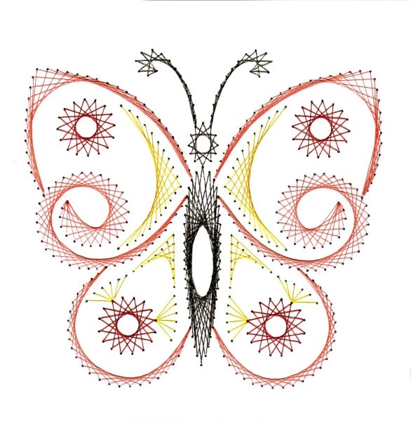 Вышивка изонитью бабочка