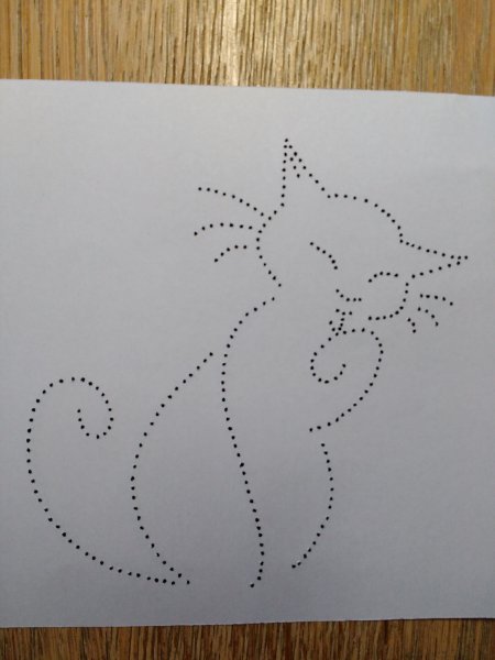 Вышивка на картоне для детей