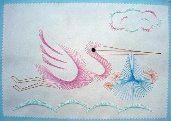 Ниткография рисование нитками