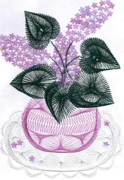 Техника вышивания изонить