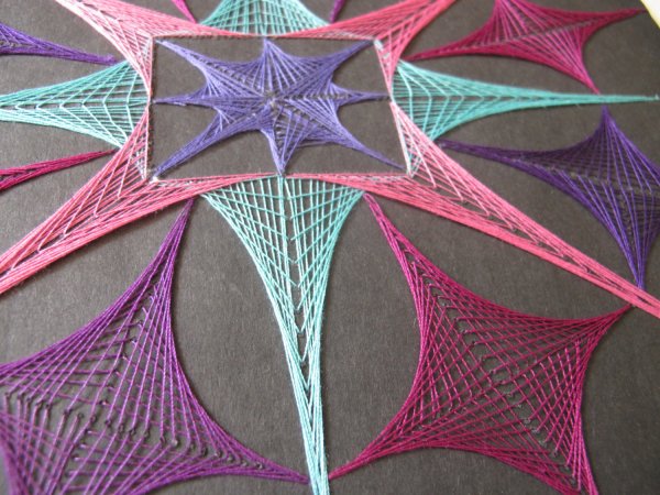 Вышивка на картоне Новогодняя