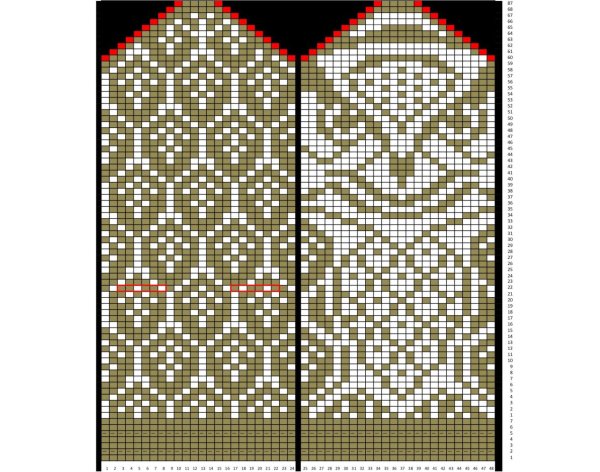 Простой узор для варежек спицами