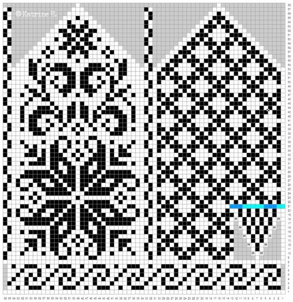 Варежки жаккард 2020г