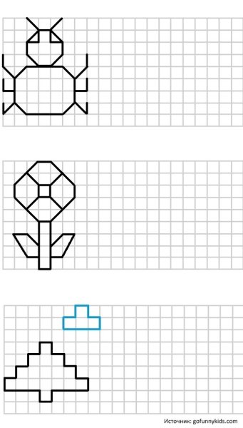 Схемы по клеточкам в тетради