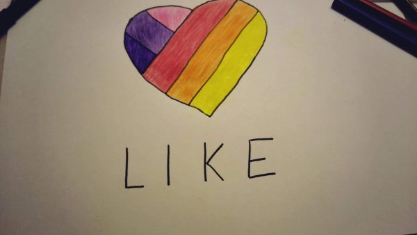 Неоновый Фламинго на черном фоне