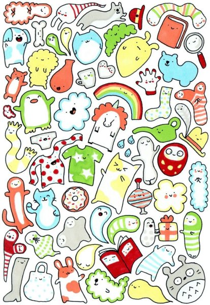 Много маленьких рисунков