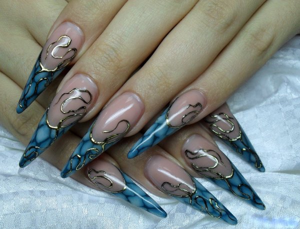 Рисунки на длинные ногти