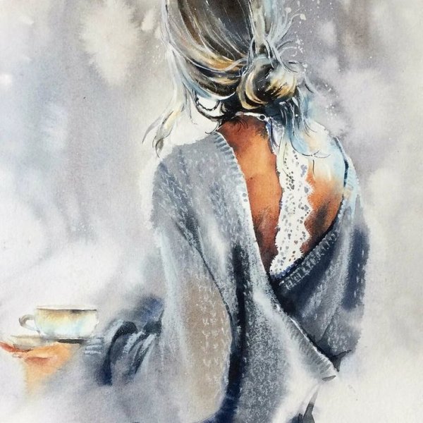 Девушка с бабочками на спине