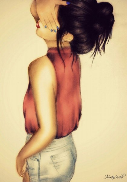 Девушка рисунок