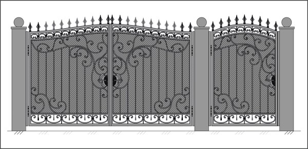 Узоры для металлических ворот и калиток