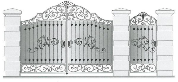 Металлические узоры на ворота