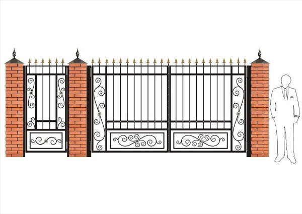 Кованые ворота v-020 (1 кв.м.)