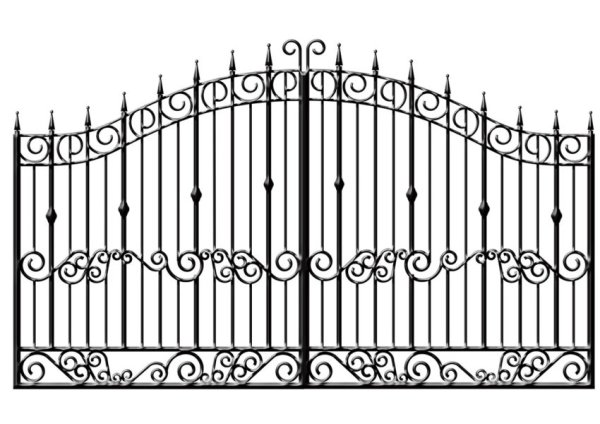 Кованый забор на прозрачном фоне