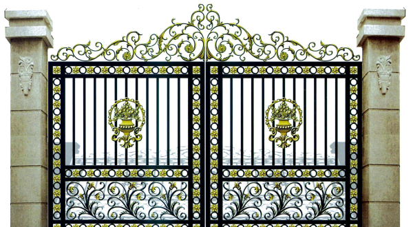 Кованые ворота на прозрачном фоне