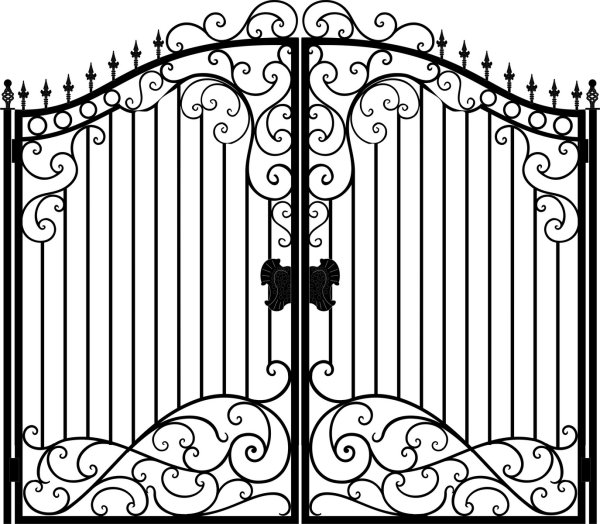 Железные ажурные ворота