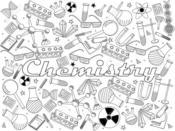 Наклейка на тетрадь по химии