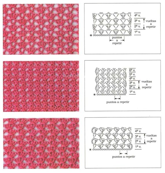 Плотная вязка крючком схемы
