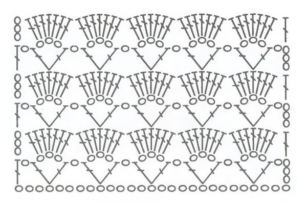 Схема вязания шарфика крючком для начинающих