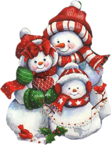 Снеговик с елкой