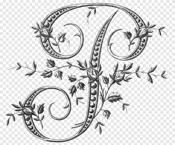 Буквы с цветочным орнаментом