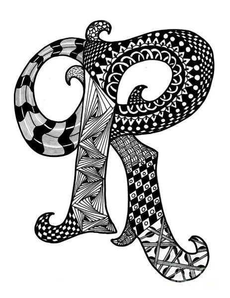 Красивые буквы с цветами