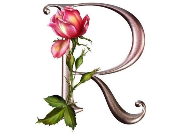 Красивые буквы с цветами