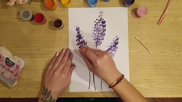 Сирень нетрадиционная техника рисования