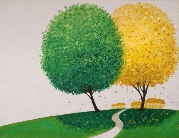 Рисование с помощью ватных палочек