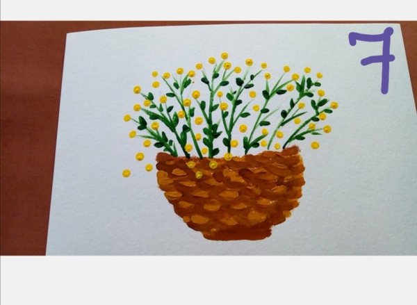 Рисование ватными палочками