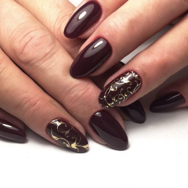 Шоколадный маникюр