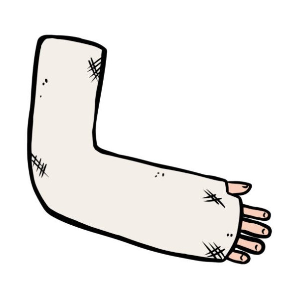 Нога в гипсе вектор