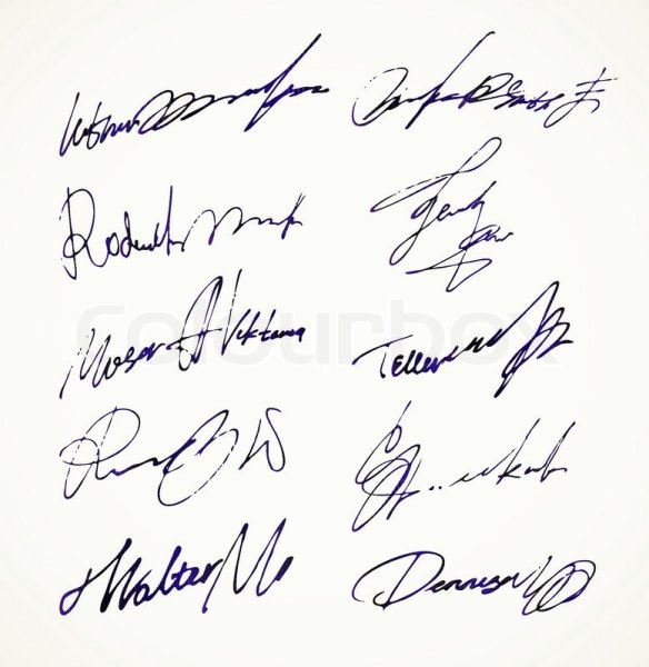 Роспись на фамилию д